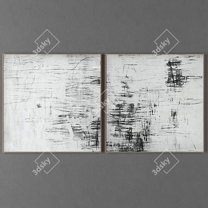  Modern Abstract Art Frames 3D model image 1