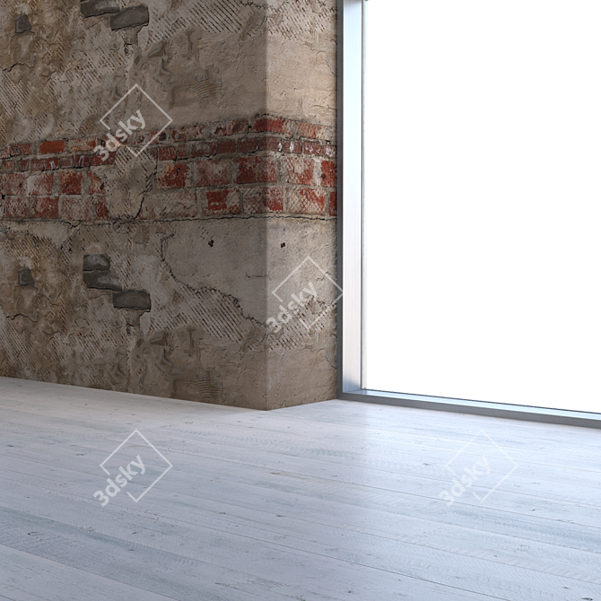 Seamless Plaster Texture Set 3D model image 4