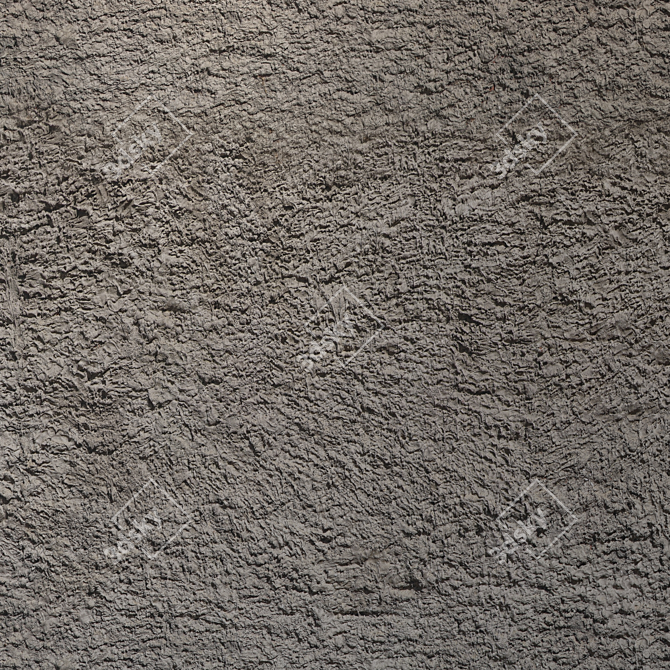 Seamless Rough Plaster Texture 3D model image 3