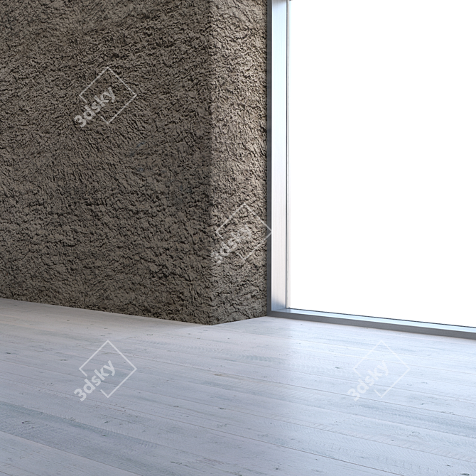 Seamless Rough Plaster Texture 3D model image 4