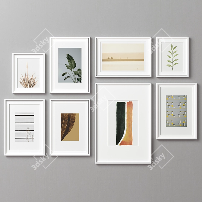 Elegant Frame Set - 8 Frames 3D model image 4