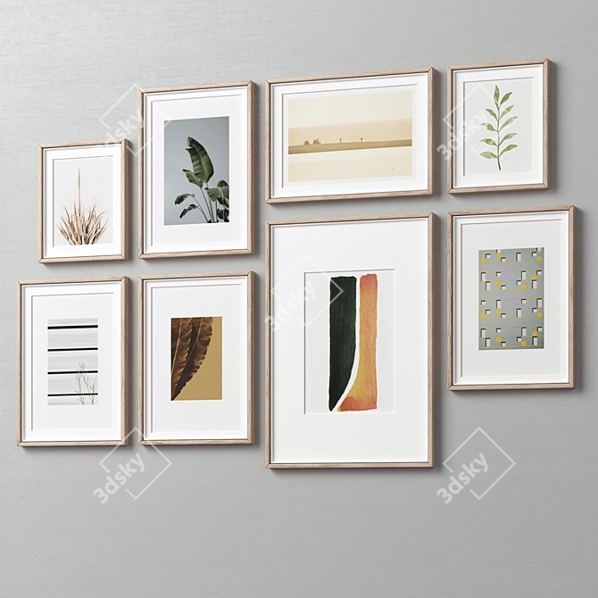 Elegant Frame Set - 8 Frames 3D model image 6