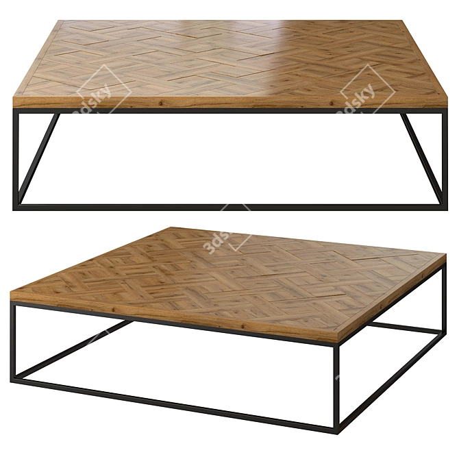 Elegant Versailles Coffee Table 3D model image 1