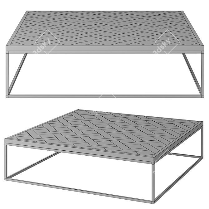 Elegant Versailles Coffee Table 3D model image 2