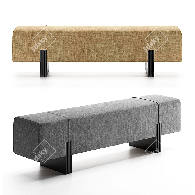 Minimalist Apua Bench: Bruno Moinard Éditions 3D model image 3