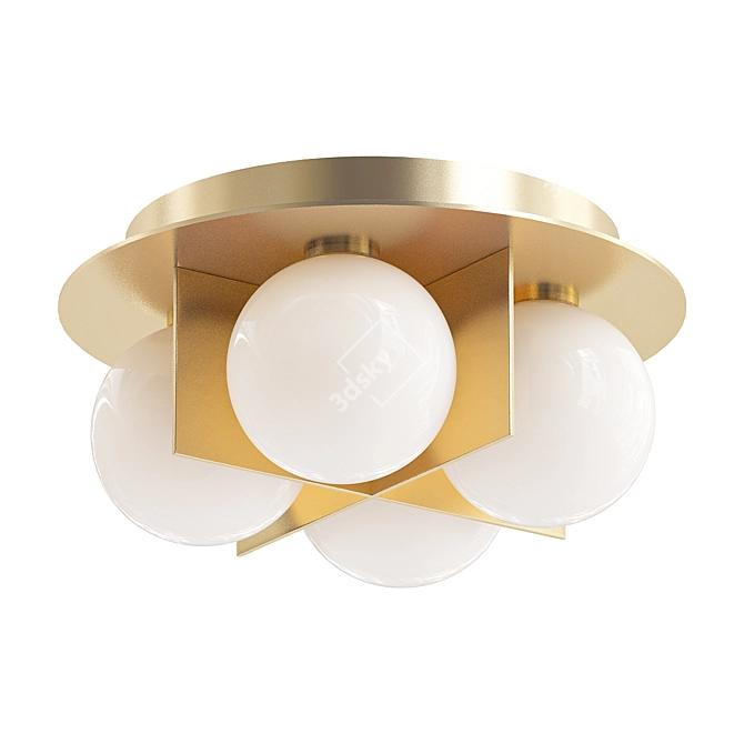 Modern Flush Mount Lighting Solution 3D model image 1