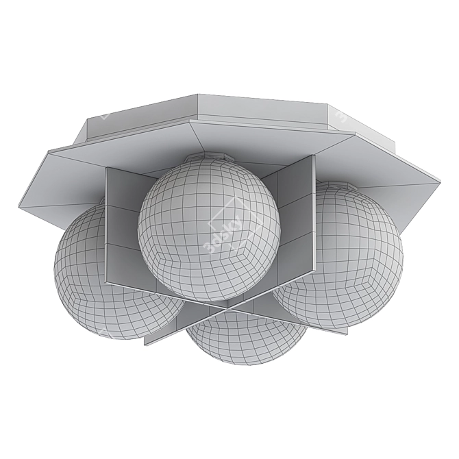 Modern Flush Mount Lighting Solution 3D model image 2