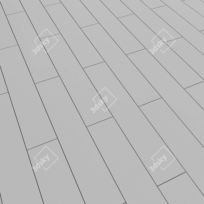 Stone Gray Laminate Flooring 3D model image 2