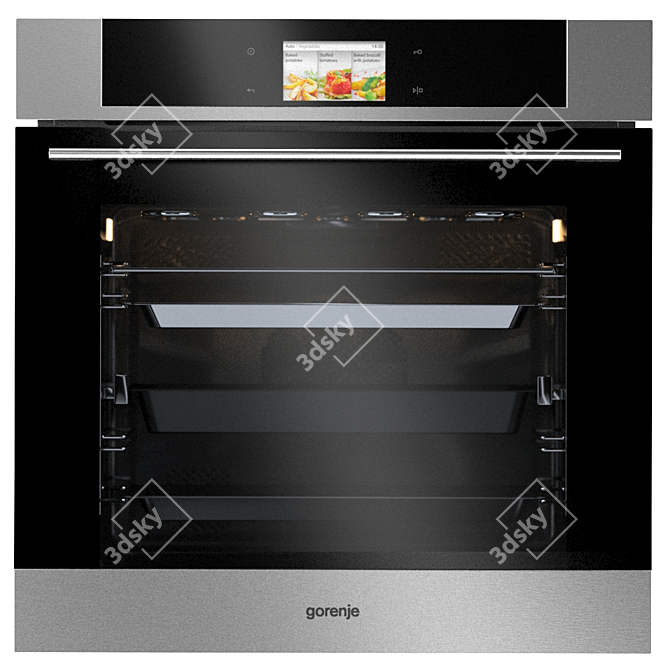 Gorenje Kitchen Essentials Set: Microwave, Oven, Hood, Induction Cooktop, Side-by-Side Fridge 3D model image 3
