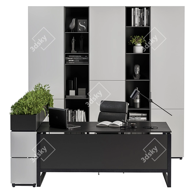 Executive Office Furniture Set 3D model image 2