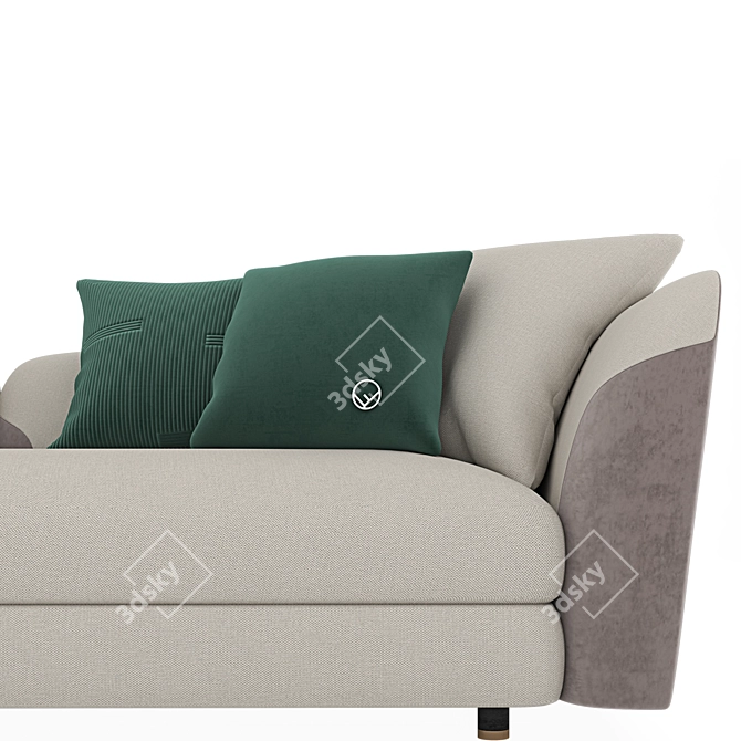 Luxury Fendi Casa Ceasar Sofa 3D model image 4