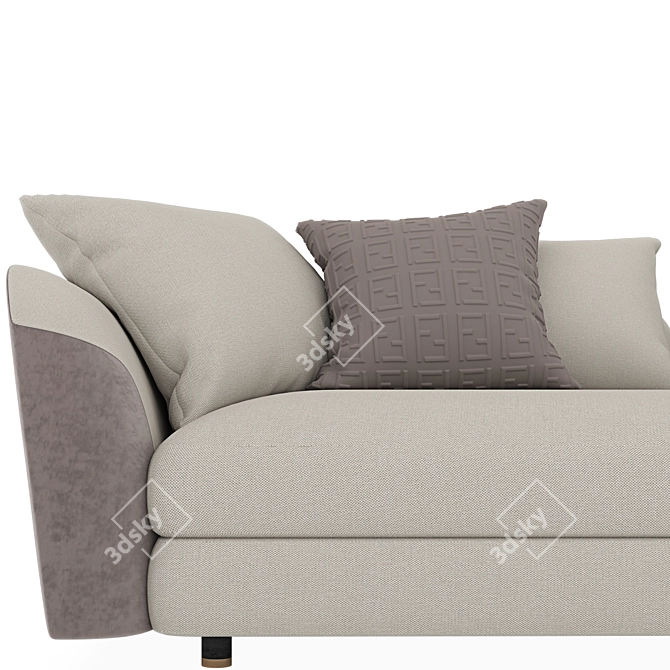 Luxury Fendi Casa Ceasar Sofa 3D model image 5