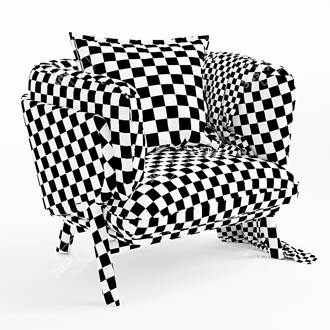 Elegant Stanley Armchair: Designer Collaboration 3D model image 7