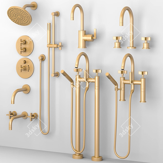 West Slope Rejuvenation Faucets & Bath Shower Set 3D model image 2