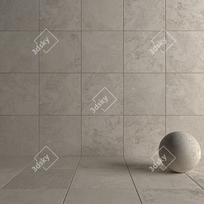 Navona Bone Cross 80x80: Wall and Floor Tiles 3D model image 4