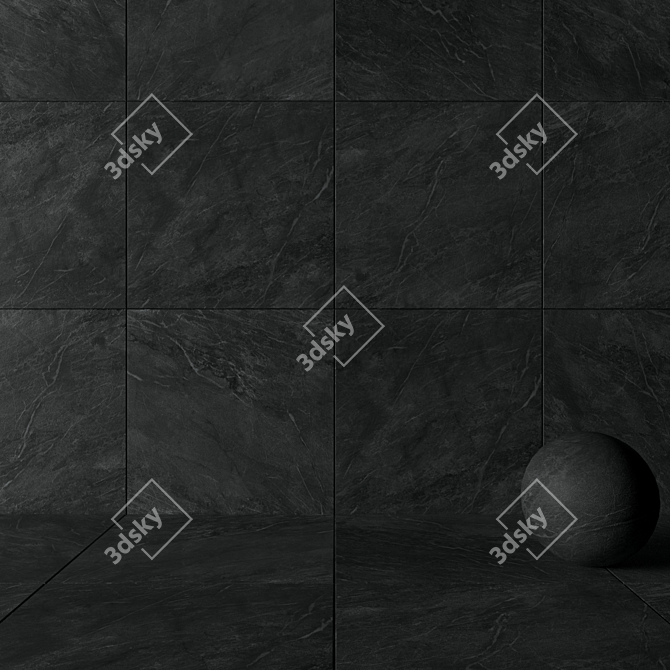 Flaviker Savoy Graphite: Versatile Wall & Floor Tile 3D model image 3