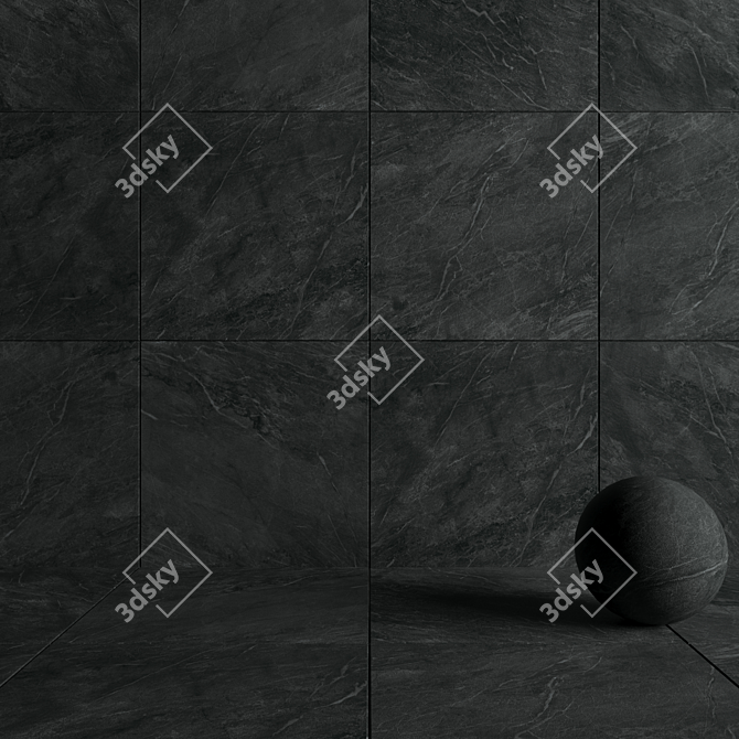 Flaviker Savoy Graphite: Versatile Wall & Floor Tile 3D model image 4