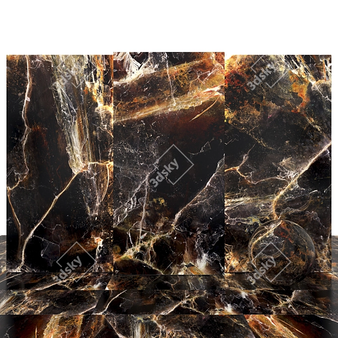 Pacific Lava Marble: Textured Slabs & Tiles 3D model image 1