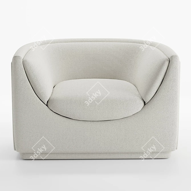 Contemporary Aria Upholstered Chair 3D model image 1