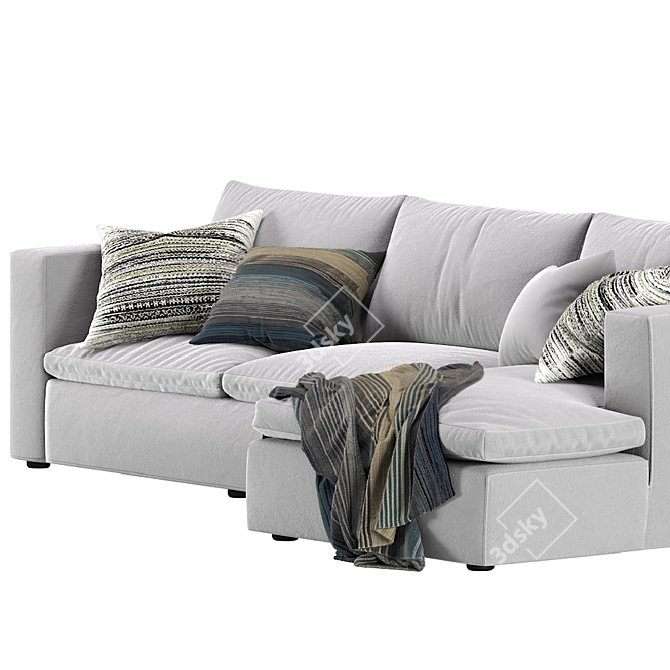 Elegant Coco Republic Hadley Modular Sofa 3D model image 2