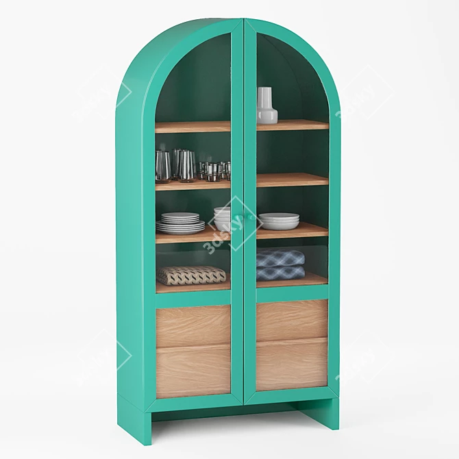 Elegant Mason Storage Cabinet 3D model image 1