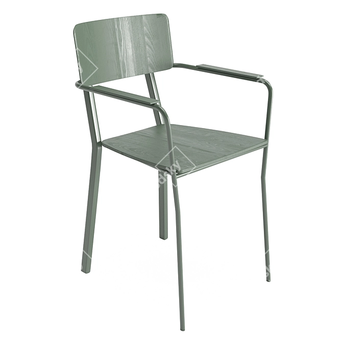 Ace Armchair: Industrial-inspired Elegance 3D model image 1
