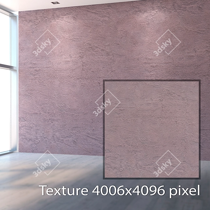 Seamless Plaster Texture Kit 3D model image 2