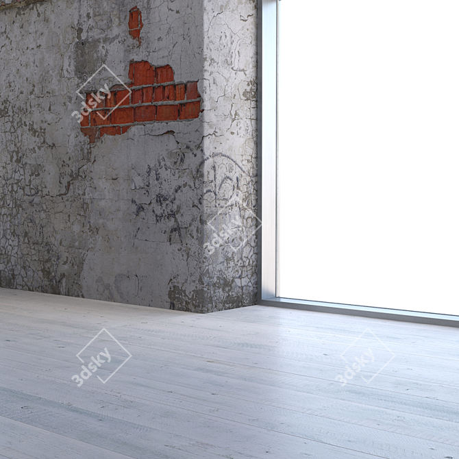 Seamless Plaster Texture Kit 3D model image 4