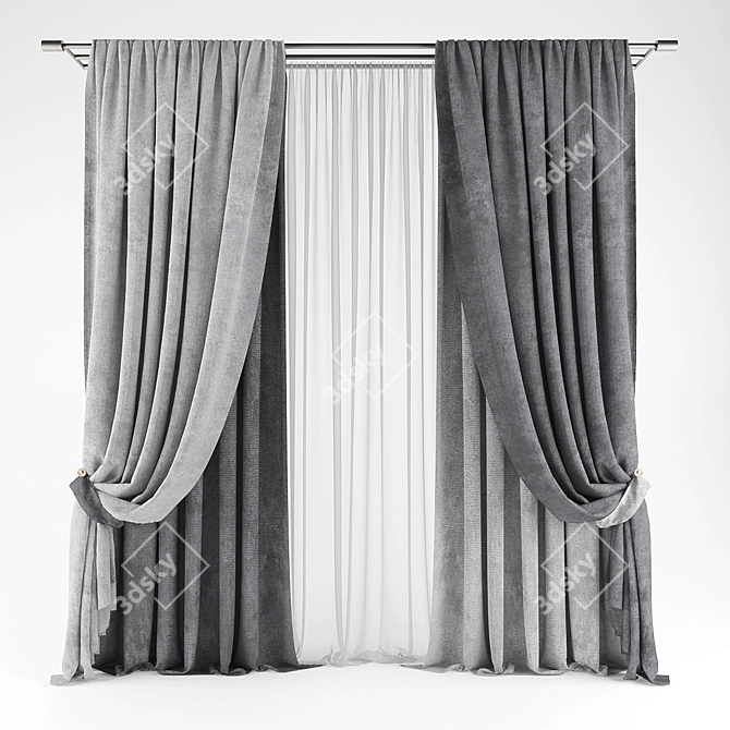 Polyester Curtains: 173324x176257 3D model image 1