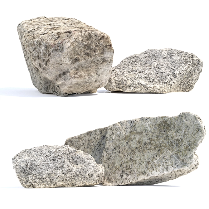 360° Scanned Landscape Stones 3D model image 1