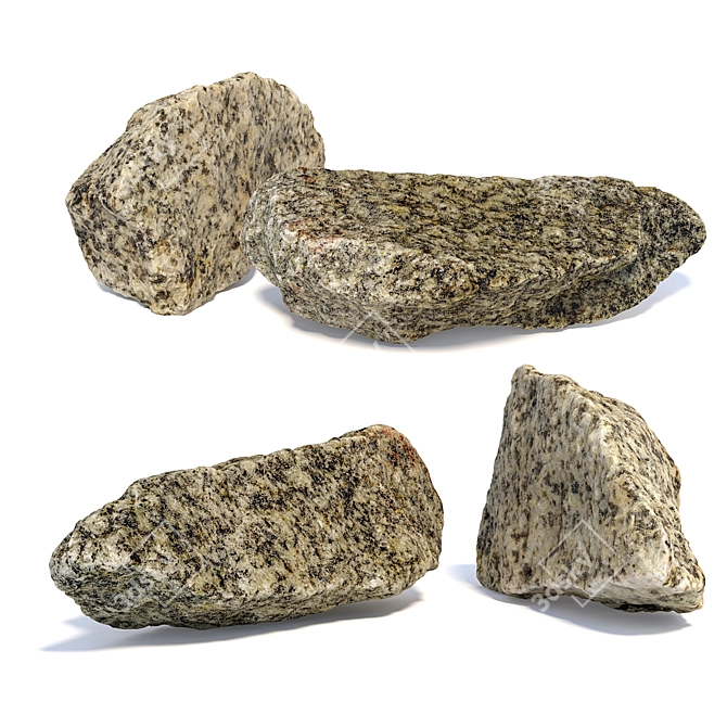 360 Degree Scanned Stones for Landscaping 3D model image 2