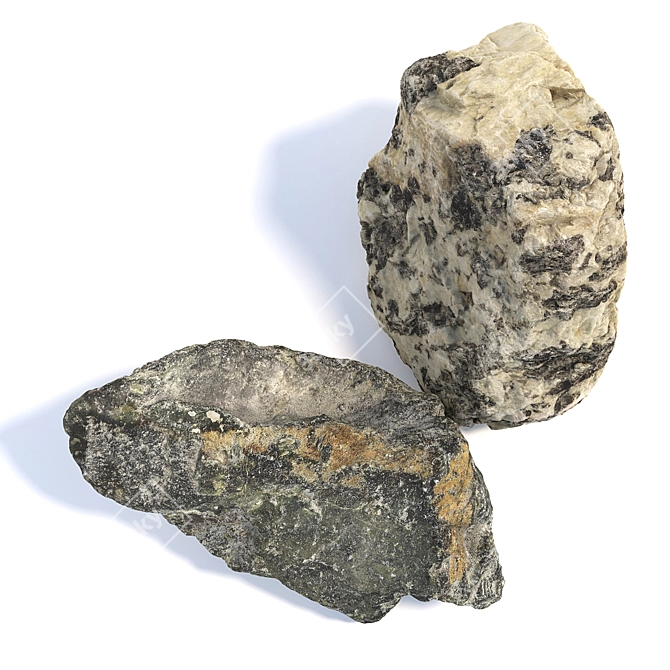 Landscape Stones: Detailed 3D Scans 3D model image 3