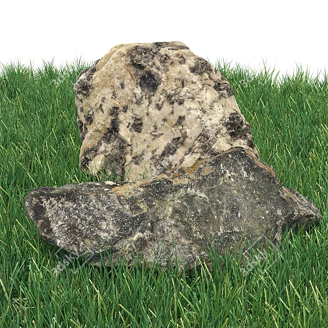 Landscape Stones: Detailed 3D Scans 3D model image 5