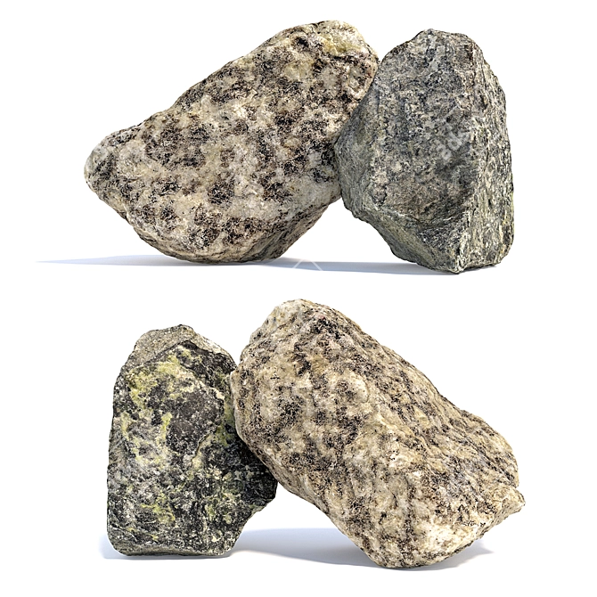 Landscape Stones: Detailed Texture, 360° Scanned 3D model image 1