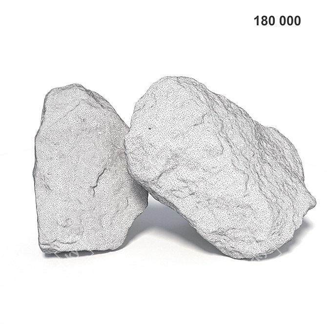 Landscape Stones: Detailed Texture, 360° Scanned 3D model image 5