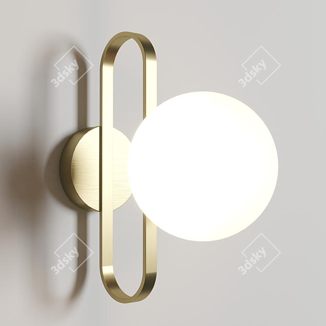 Sleek Nordic Wall Sconce 'Amara' 3D model image 3