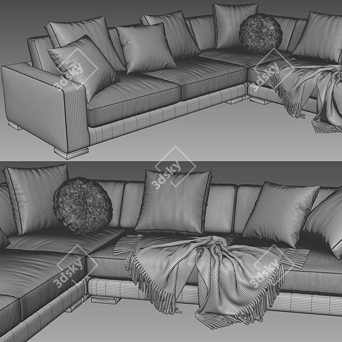 Marac Avana L-Shaped Sofa 3D model image 4