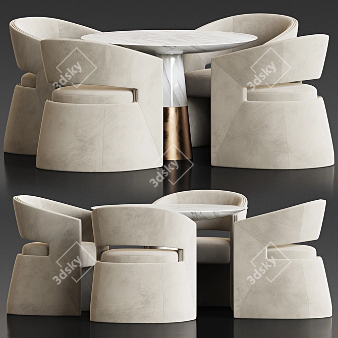 Modern Dining Set: 2012 Design 3D model image 1