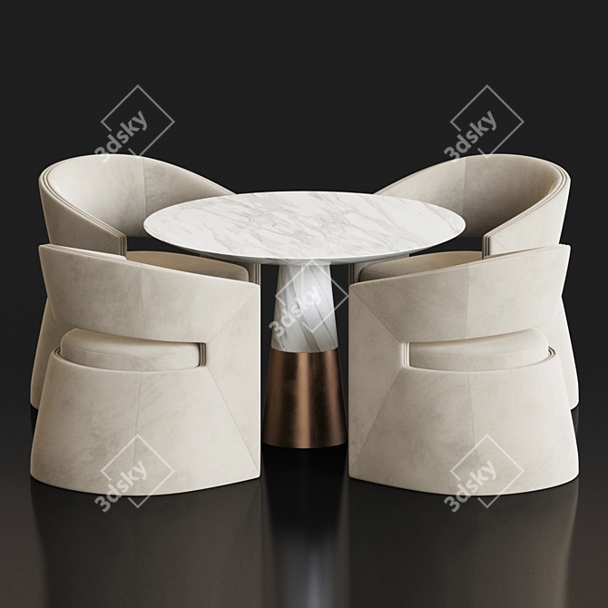 Modern Dining Set: 2012 Design 3D model image 2