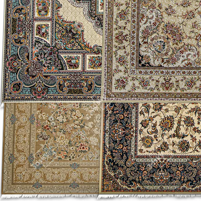 Elegant Persian Carpet Collection 3D model image 3