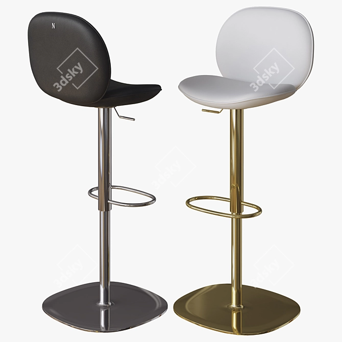 Natuzzi Dove Stool: Modern Elegance 3D model image 2