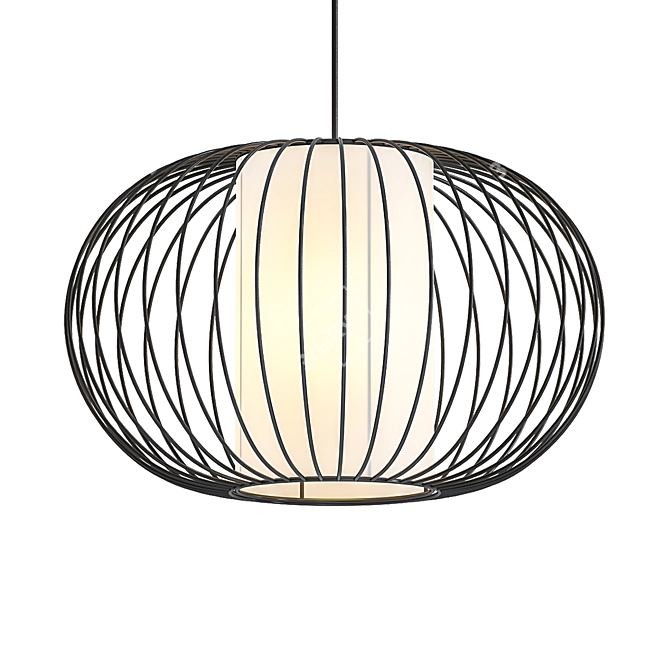 Gauze Cage Pendant Light 3D model image 1