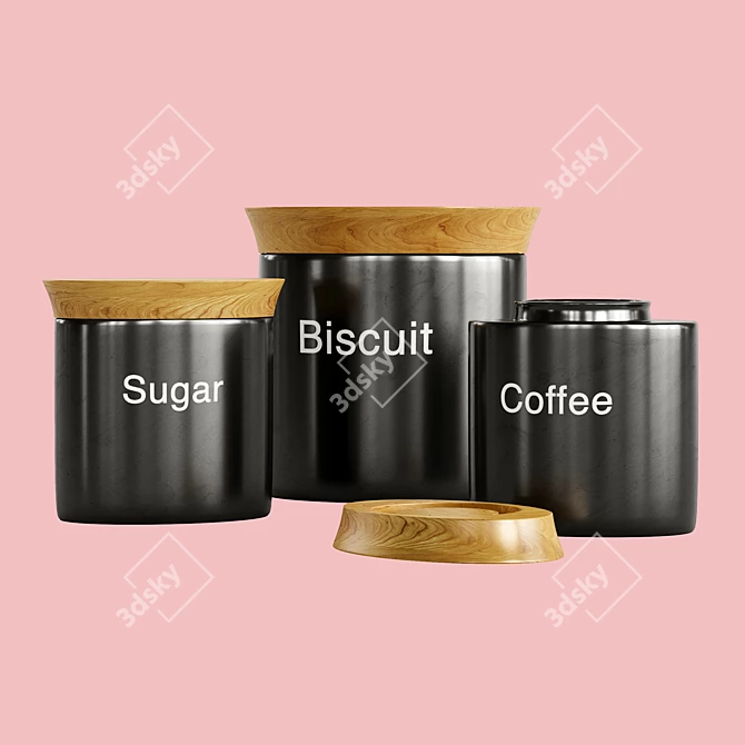 Coffee Bliss Jar: Perfect Kitchen Accessory 3D model image 1