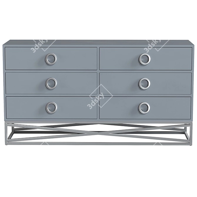 Modern Cross Chest of Drawers 3D model image 2