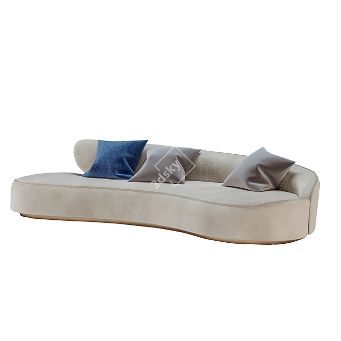 Elegant Marseille Sofa: Modern and Spacious 3D model image 4