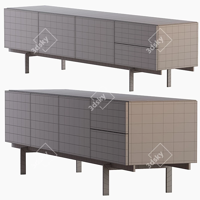 Modern Shoreline Sideboard: Stylish & Functional 3D model image 4