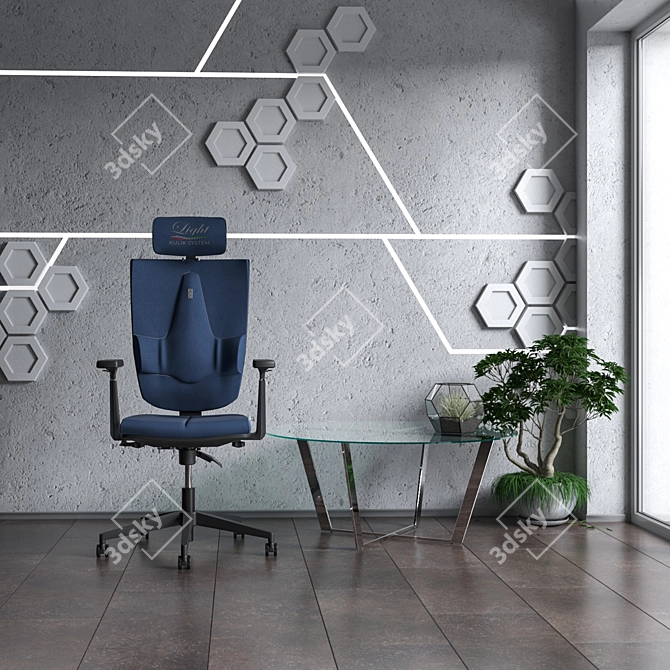 OM SPACE Ergonomic Chair: Unearthly Comfort 3D model image 7