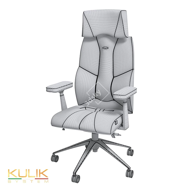 Exotic Luxury: OM Kulik System CROCO Ergonomic Chair 3D model image 2