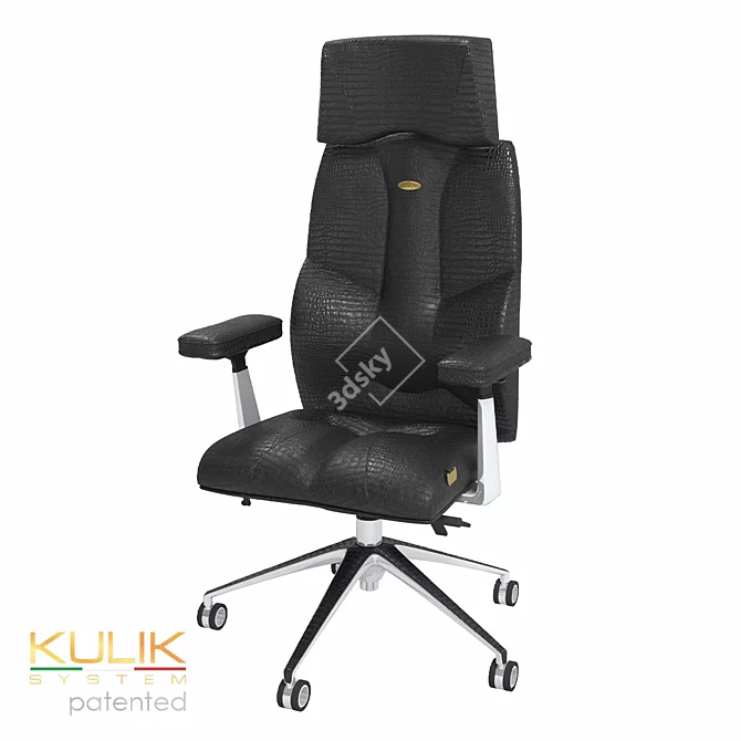 Exotic Luxury: OM Kulik System CROCO Ergonomic Chair 3D model image 3