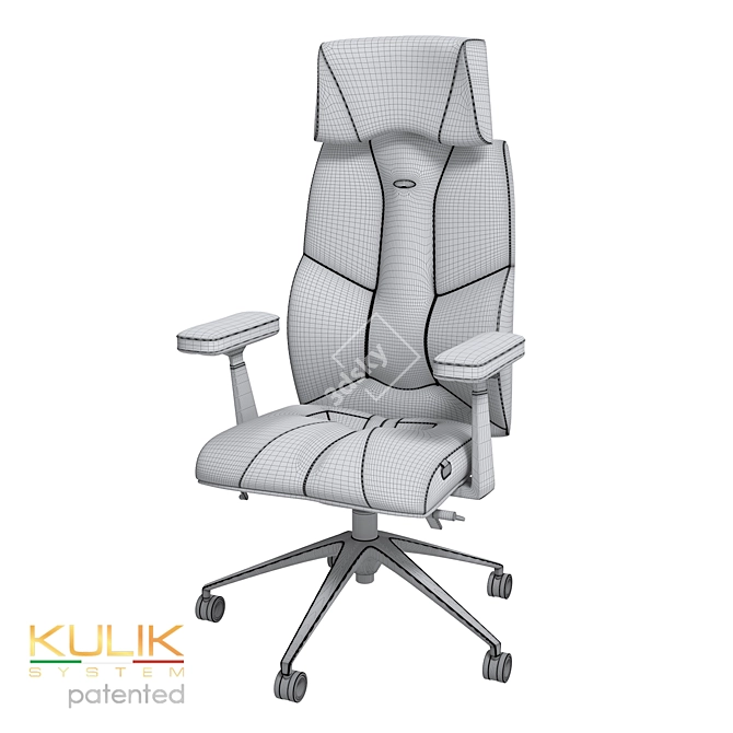 Exotic Luxury: OM Kulik System CROCO Ergonomic Chair 3D model image 4